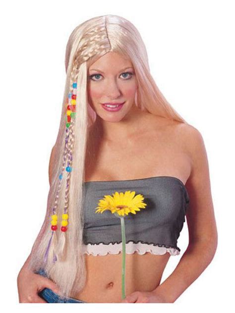Long Blonde Hippie Wig Adult — Costume Super Center