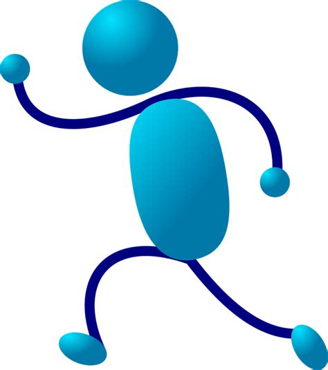 Strichmännchen Mann Blau Kostenlose Vektorgrafik Auf Pixabay