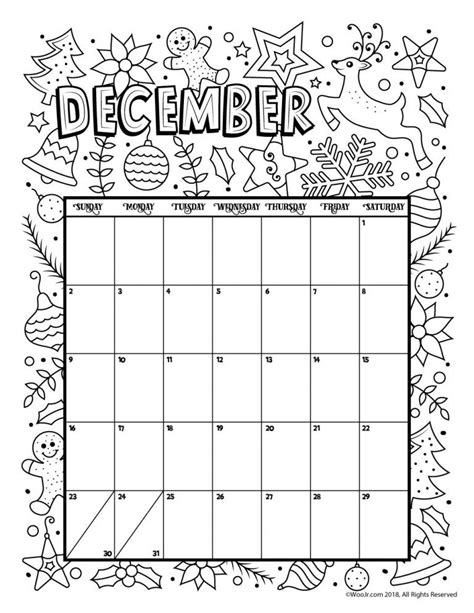 Coloring Pages 2020 Calendar