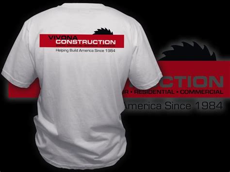 Clothing company apparel design sports shirts branded t shirts style summer graphic tees shirt designs street wear menswear. Vivona Construction company shirts. | Ax Graphics ...