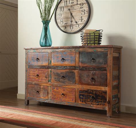 Reclaimed Wood 6 Drawer Cabinet | Las Vegas Furniture ...