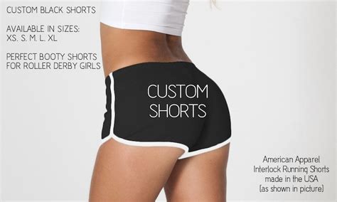 Custom Text Shorts Perfect For Roller Derby Or A Etsy Roller Derby American Apparel Roller
