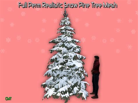 Second Life Marketplace Full Perm Realistic Christmas Snow Pine Tree Mesh