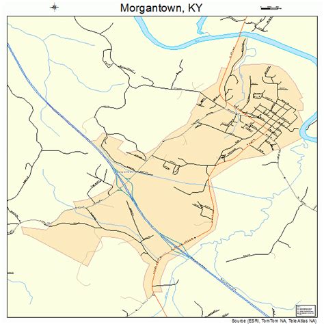 Morgantown Kentucky Street Map 2153490