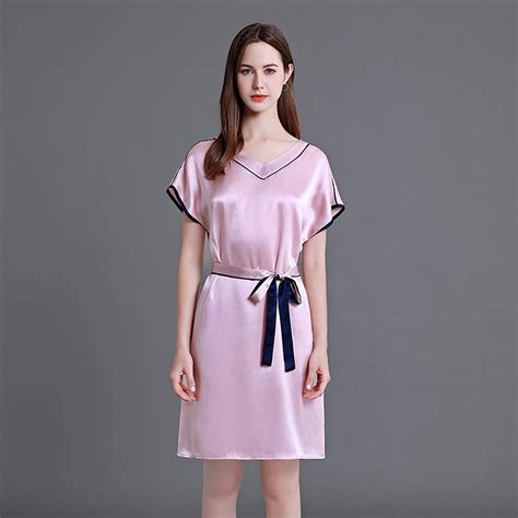 Womens 100 Pure Silk Sleepwear Silk Nightgown Dress