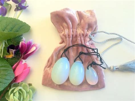 Opalite Yoni Egg Set Drilled Earthsynergy Webstore