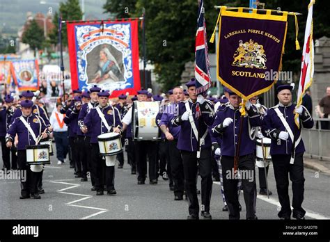 Bands Marching In Orange Parade Hi Res Stock Photography And Images Alamy