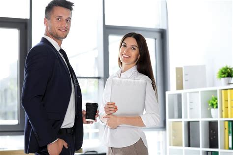 Portrait Of Business Trainers In Office Wear Stock Image Image Of
