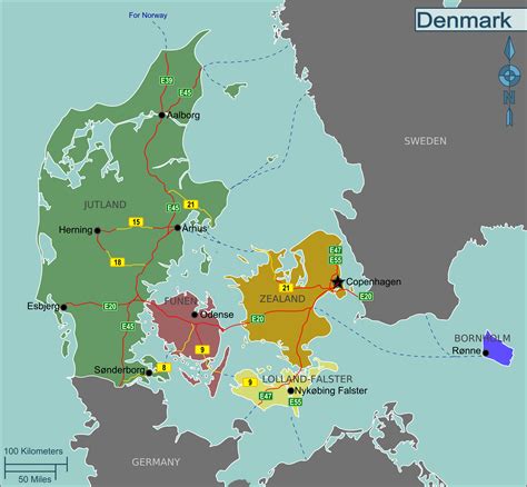 Region Map Of Denmark