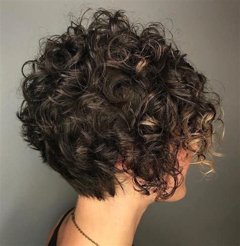 Curly Pixie Bob With Tapered Back Curlybangs In 2020 Curly Pixie