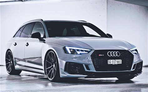 Download Wallpapers Audi Rs4 Avant Garage 2020 Cars Uk Spec