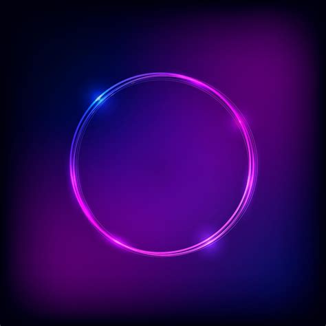 Premium Vector Abstract Neon Circle With Lights Vector Illustration