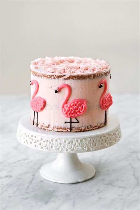 Flamingo Pink Velvet Cake With Strawberry Rhubarb Compote Constellation Inspiration