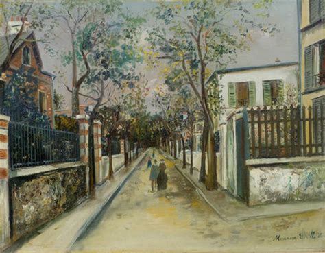 Maurice Utrillo Rue Au Pré Saint Gervais Circa 1921 Oil O