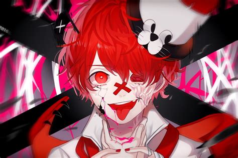 Anime Boy Psycho Tongue Red Hair Anime Boy 1352x900 Wallpaper