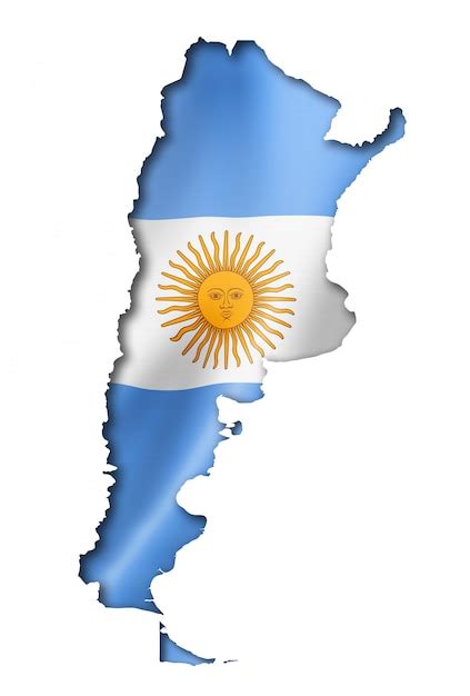 Mapa De La Bandera Argentina Foto Premium