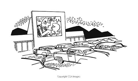 Illustration Of Cars At Drive In Cinema 850381 Csa Images