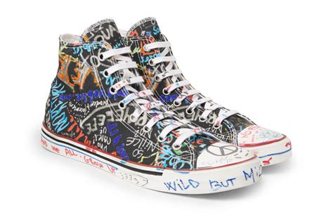 Vetements Printed Canvas High Top Sneakers Dopest