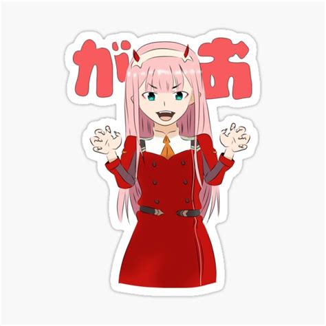 Zero Two Sticker For Sale By Maryowo Redbubble
