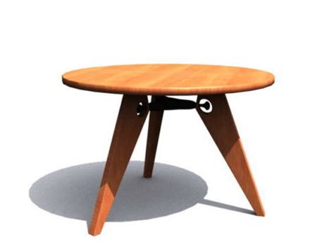 Modern Design Wood Round Tea Table 3d Model 3ds Max 123free3dmodels