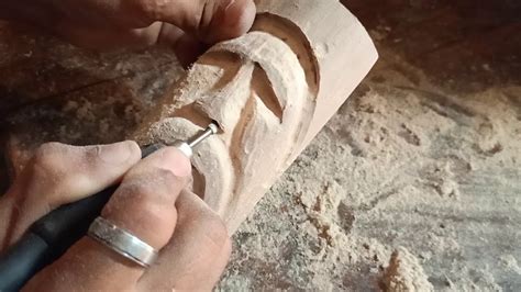 Carving A Wood Spirit With Dremel Youtube