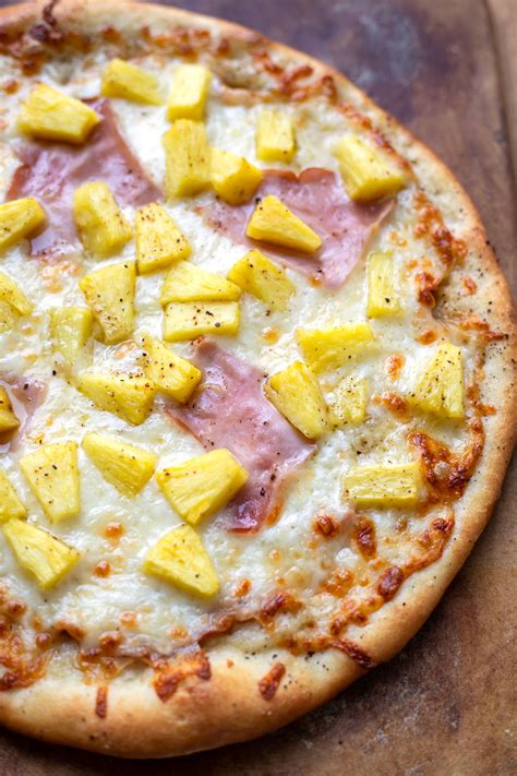 Hawaiian Pizza With Olive Oil Base Modern Crumb