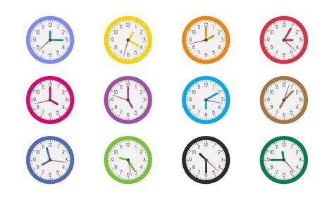 Variety Of Clock Times Icons 2209588 Vector Art At Vecteezy