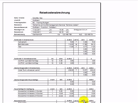Eine leserin des newsletters bat mich um eine reisekostenabrechnung. Reisekostenabrechnung mit Excel - YouTube
