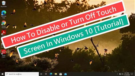 How To Disable Or Turn Off Touch Screen In Windows 10 Tutorial Youtube