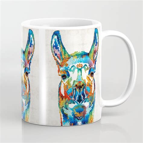 Colorful Llama Art The Prince By Sharon Cummings Coffee Mug By