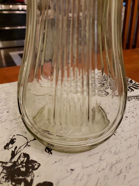 Heavy Vintage Hoosier Clear Glass Vase H EBay