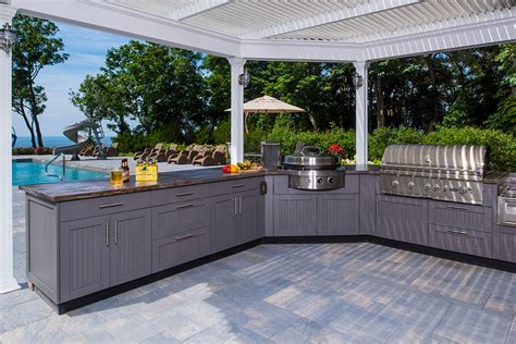 A summer kitchen, whether it's a simple gazebo with a barbecue or a solid structure with an oven makes a great addition to any home. Pre Made Outdoor Kitchen Cabinets | Wow Blog