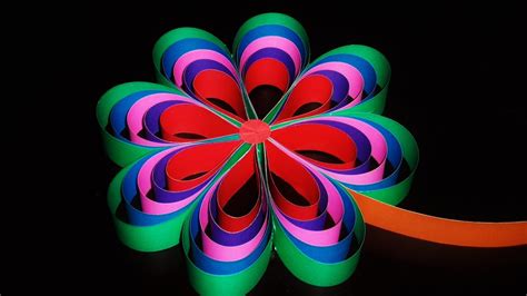 Diy Easy Room Decoration Flower Made With Colorful Paper Art