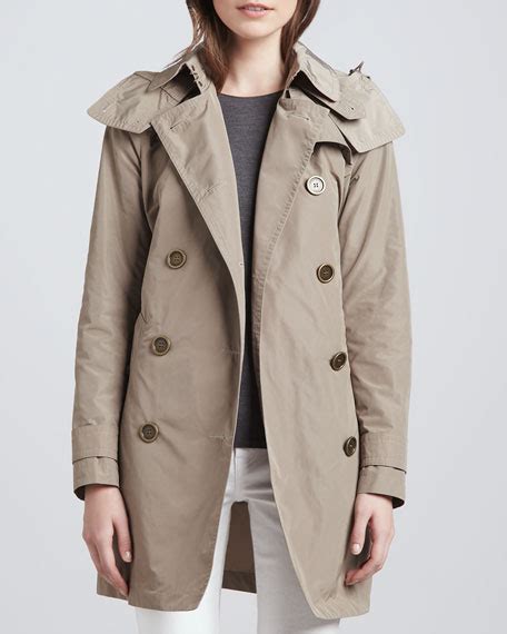 Burberry Balmoral Trenchcoat With Removable Hood Sisal Neiman Marcus