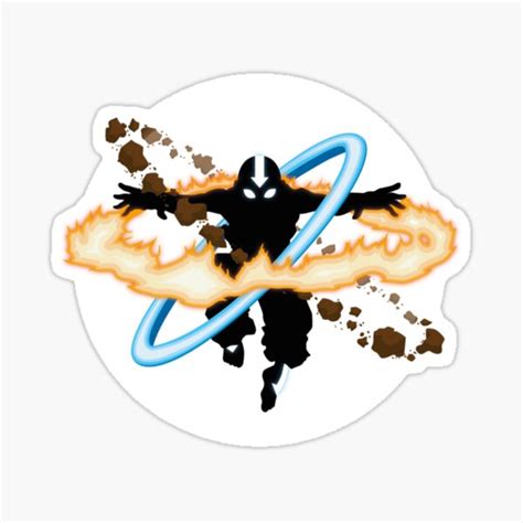 Aang Going Into Uber Avatar State Sticker For Sale By Gonzalezmool54