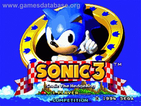 Sonic The Hedgehog 3 Sega Nomad Games Database