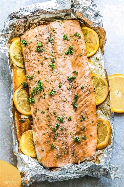 Oven Baked Salmon With Lemon In Foil Best Easy Keto Dinner Recipe