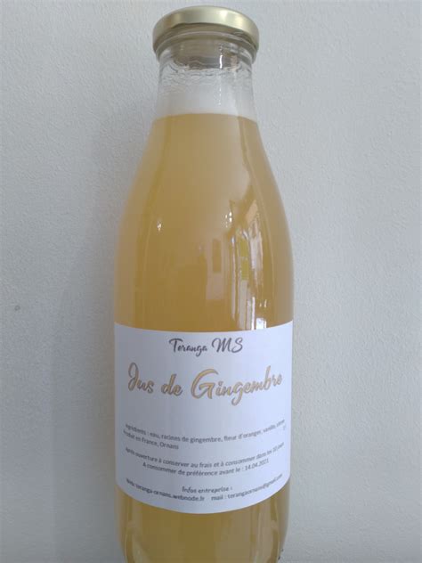 Jus de gingembre pur 1 L Téranga