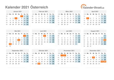 Österreich 2021 günstig online kaufen keine versandkosten kein mindestbestellwert bequemer kauf auf rechnung! Kalenderblatt 2021 Österreich - Kostenlose Excel ...