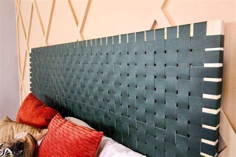 Diy Leather Woven Headboardthis Diy Leather Woven Headboard Is Giving