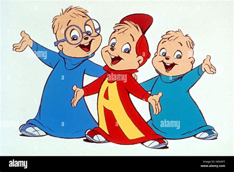 Alvin And The Chipmunks Theodore Alvin And Simon 1987 1991 Stock Photo