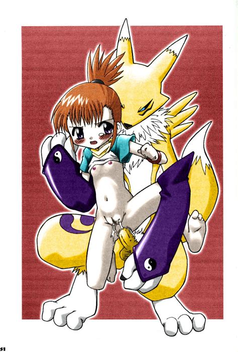 Makino Ruki Renamon Digimon Digimon Tamers Highres 00s 2girls