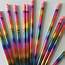 Shiny Metallic Rainbow Pencils  2 / 4 6 Pieces HB Lead