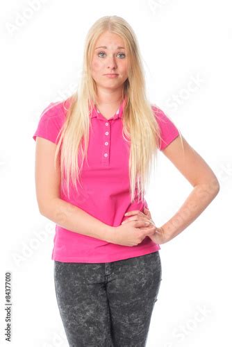Eingebildete Blonde Junge Frau Stock Foto Adobe Stock