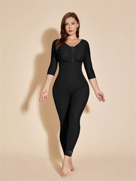Full Control Women Shapewear Chest Packed Body Shaper Black Chiccurve