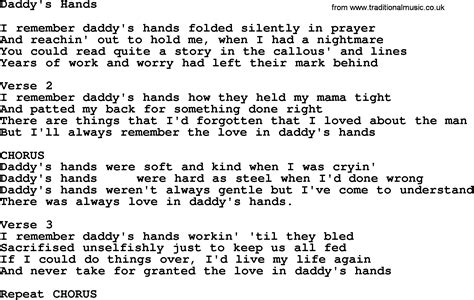 Loretta Lynn Song Daddys Hands Lyrics