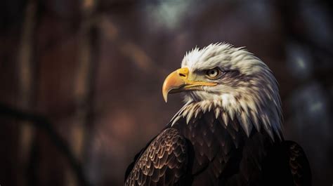 Premium Ai Image A Bald Eagle Is Sitting In A Tree