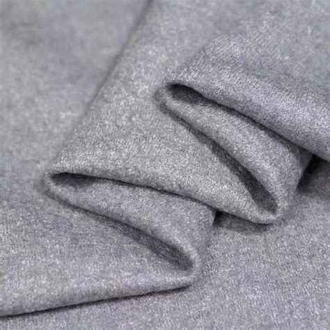 Gray Knit Wool Fabric Woolen Fabric By The Yard Etsy