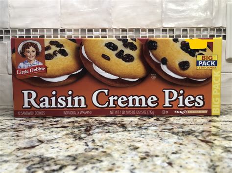 2 Big Pack Little Debbie Raisin Creme Pies Cookies Icing Soft Vanilla