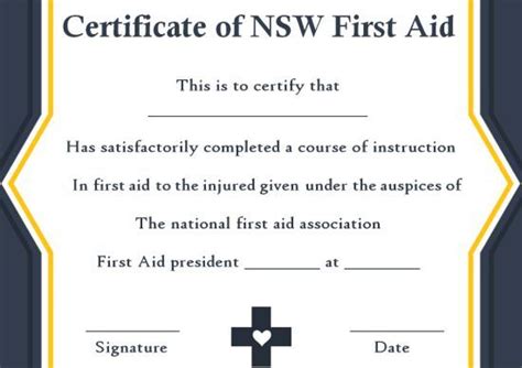 aid certificate template   examples  sample templ